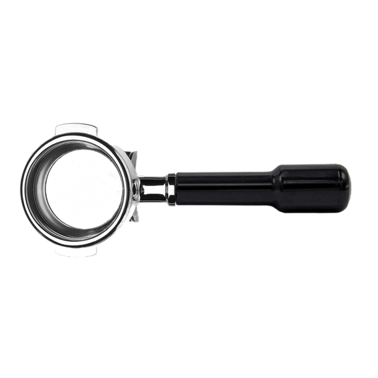 Dubbele uitloop filterdrager met zwart handvat