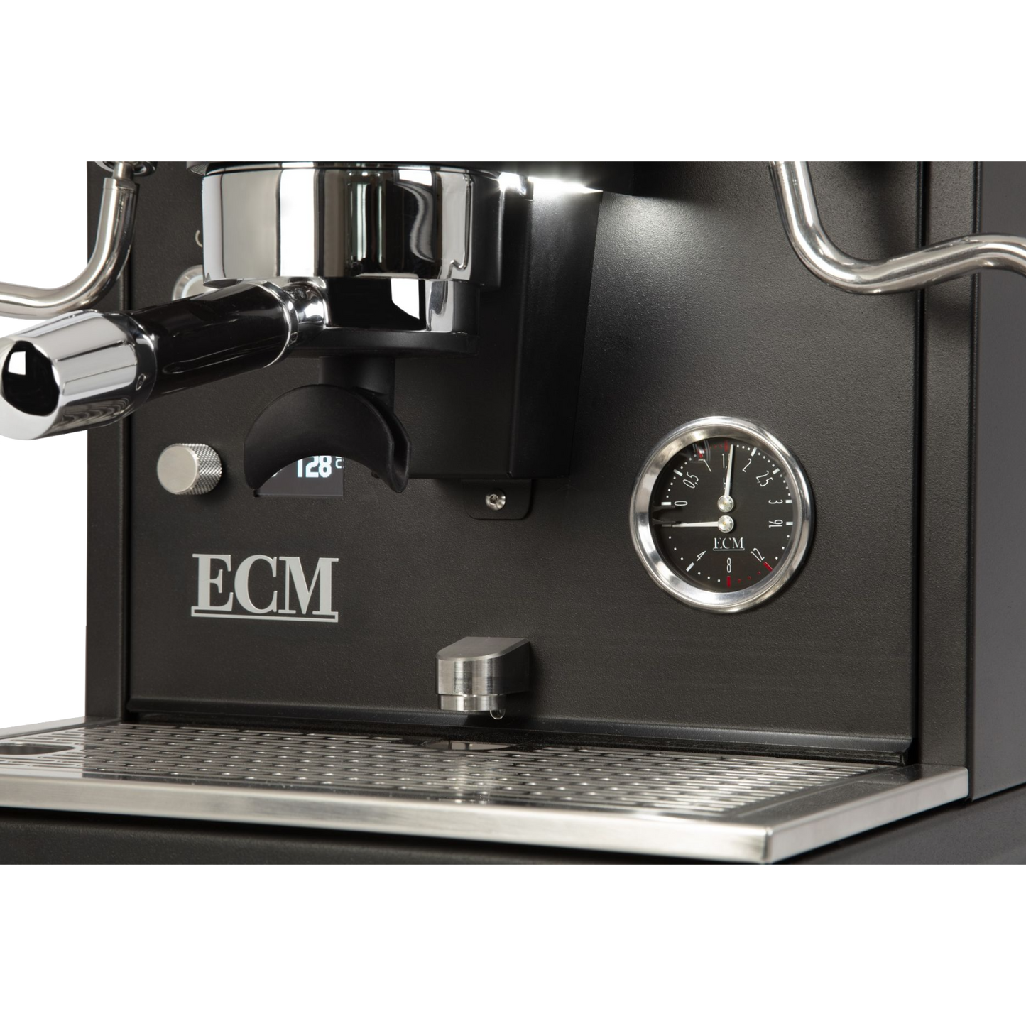 ECM Synchronika II OLED espressomachine closeup