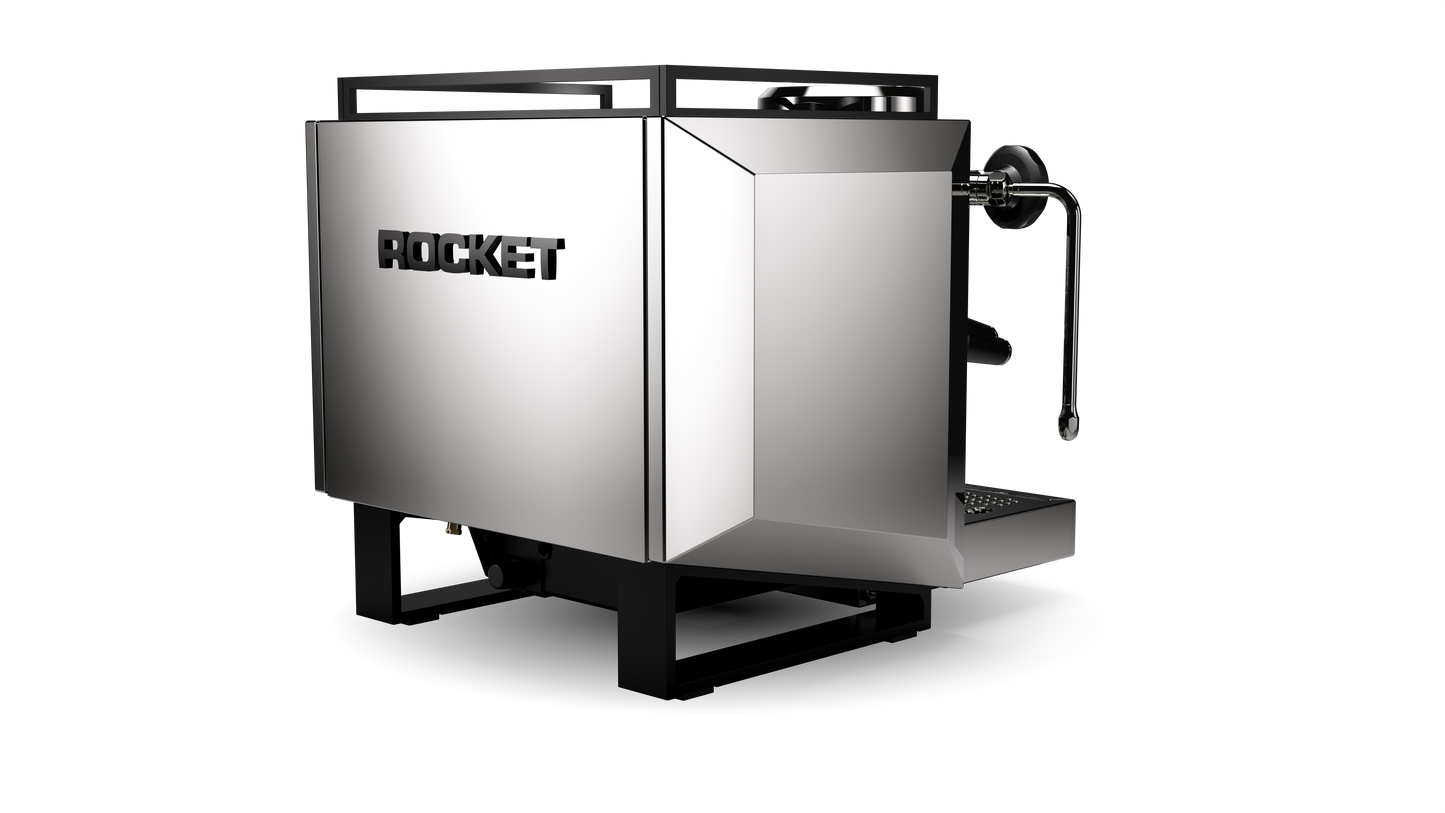 Rocket Espresso Bicocca Espresso Machine Dual boiler Chrome Rear Side FREKKO