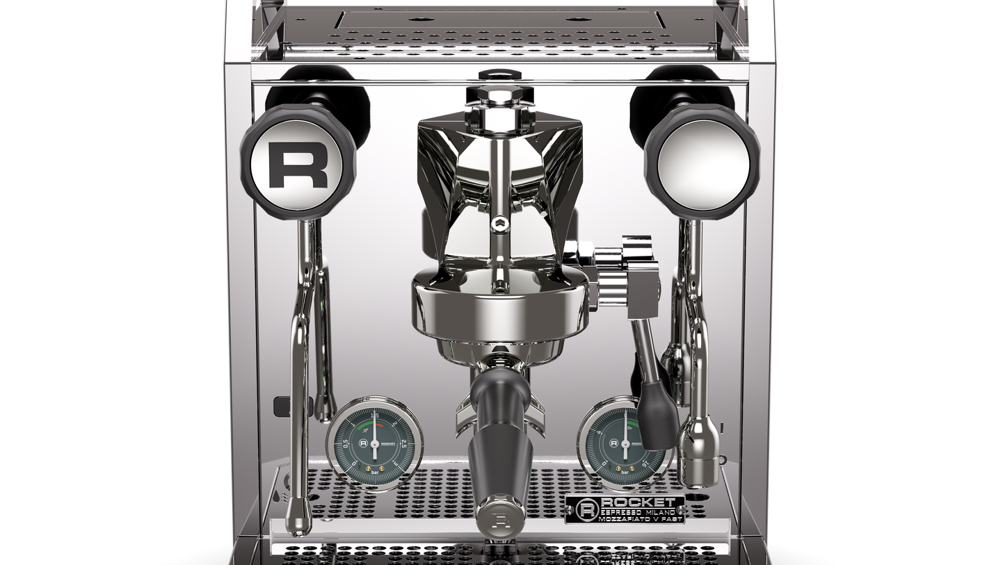 rocket espresso mozzafiato V fast espresso machine manometer green