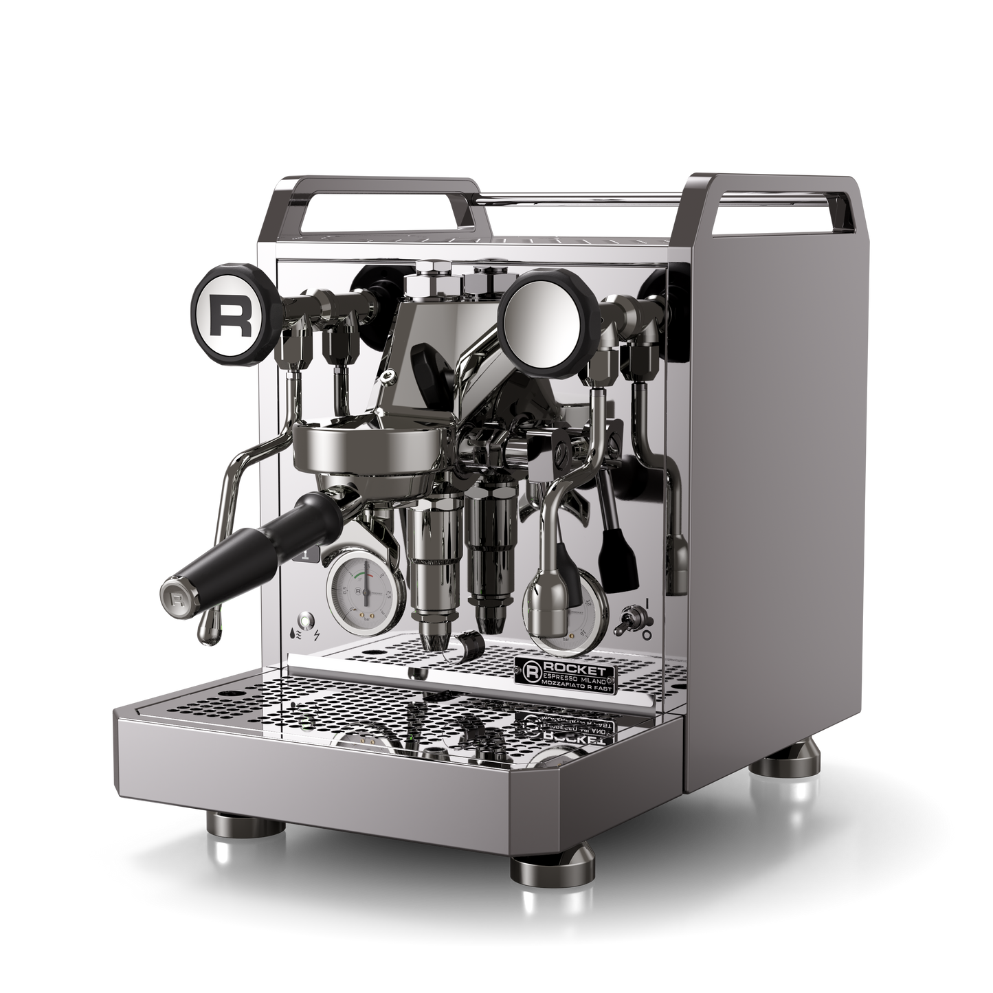 rocket espresso mozzafiato r fast chrome espresso machine side shot FREKKO coffee